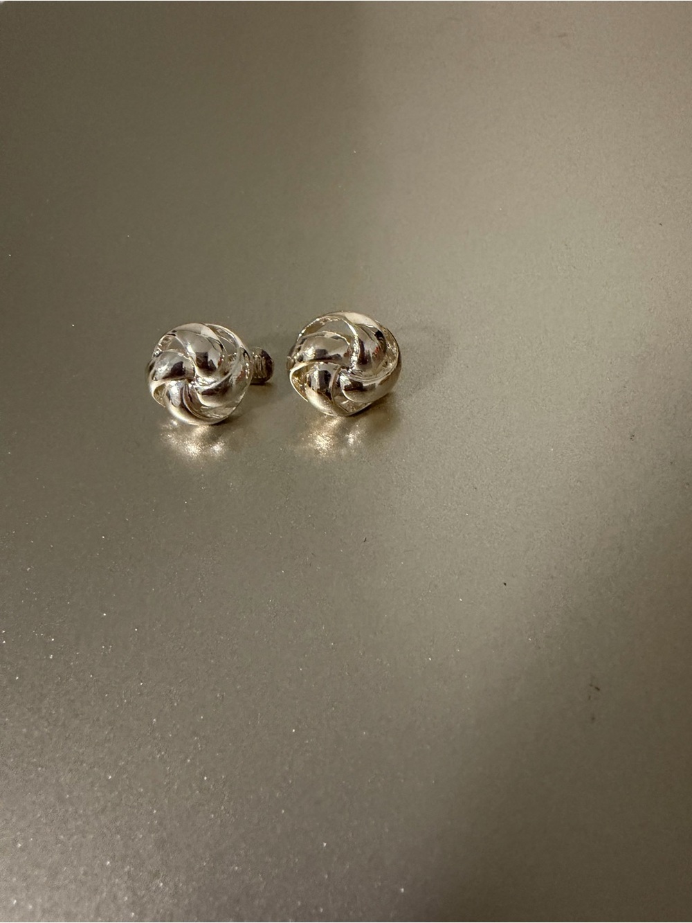 Classic Silver Knot Stud Earrings - Elegant Women's Jewelry